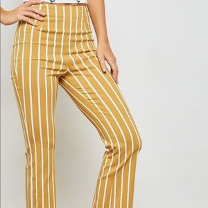 Forever 21 mustard striped pants